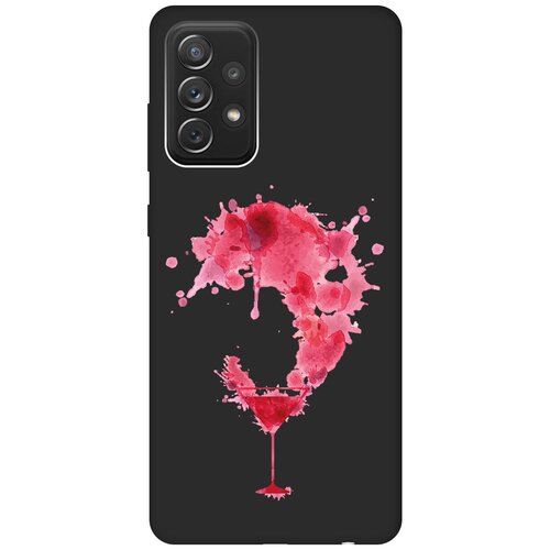 Матовый чехол Cocktail Splash для Samsung Galaxy A72 / Самсунг А72 с 3D эффектом черный матовый чехол rich scrooge для samsung galaxy a72 самсунг а72 с 3d эффектом черный