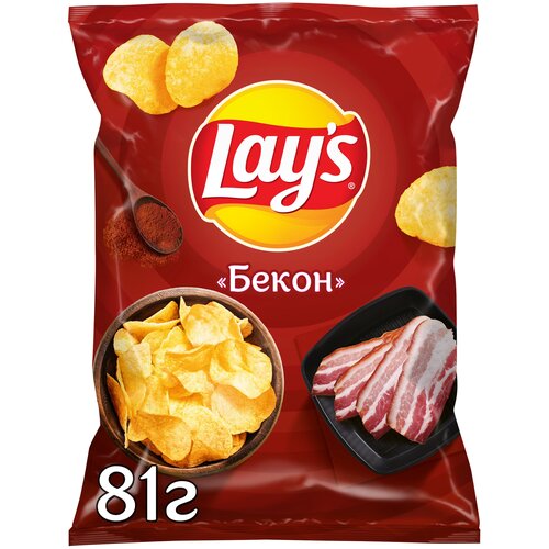 Чипсы Lay's картофельные, бекон, 81 г