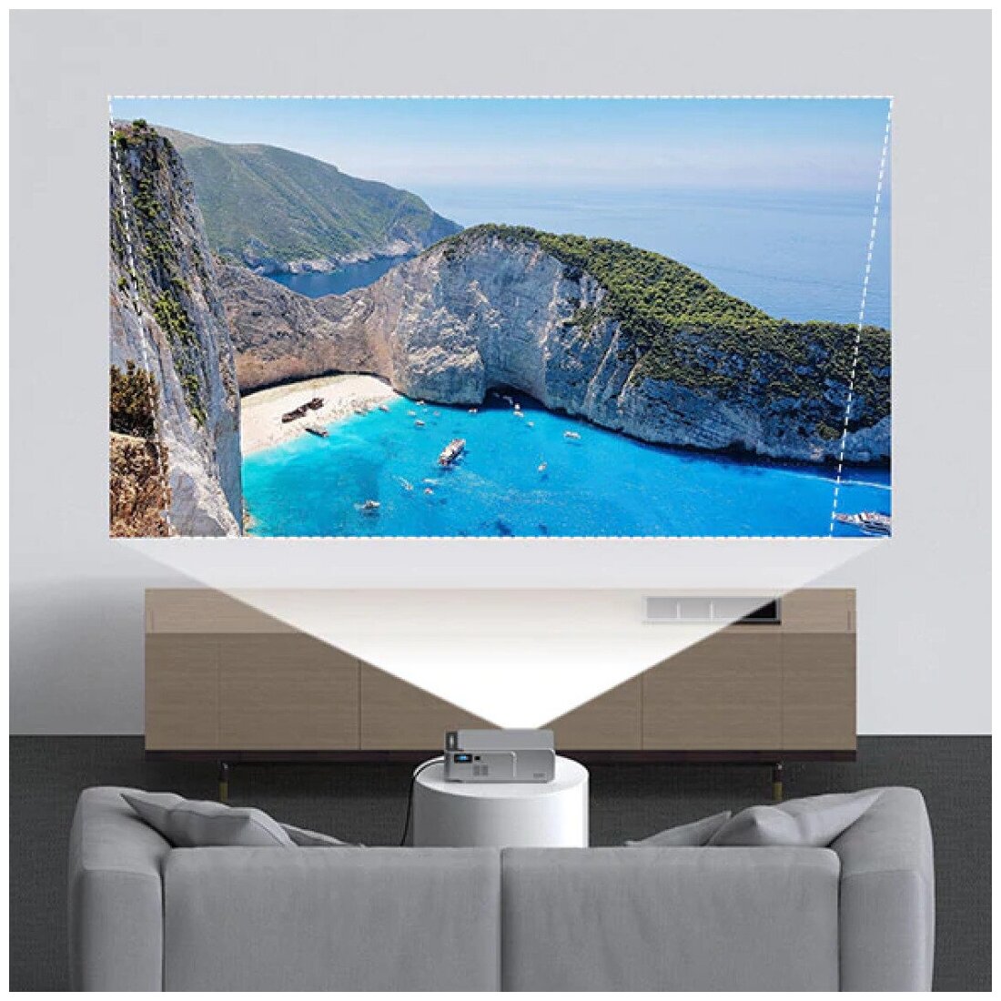 Мини проектор UNIC T6 Full HD / Домашний кинотеатр для фильмов и игр (светодиодный, 1920x1080, 3D, Android, Wi-Fi)