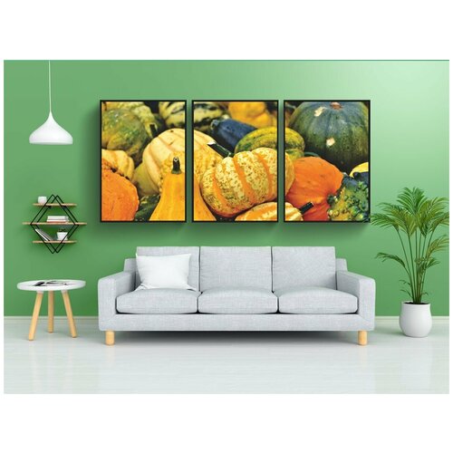 фото Набор модулных постеров для интерьера "тыква, фрукты, падение" 60x90 см. в тубусе, без рамки lotsprints