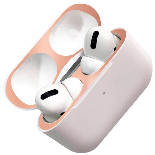 фото Наклейка для apple airpods pro / пылезащитная пленка для эпл эирподс про / стикер для наушников / защита от пыли, жирных пятен и царапин (розовый) сotetci