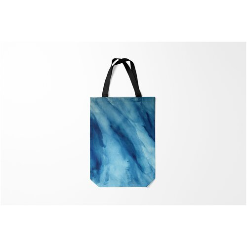 фото Сумка-шоппер / 31х42 см / популярные иллюстрации / искусство голубой мрамор burnettie