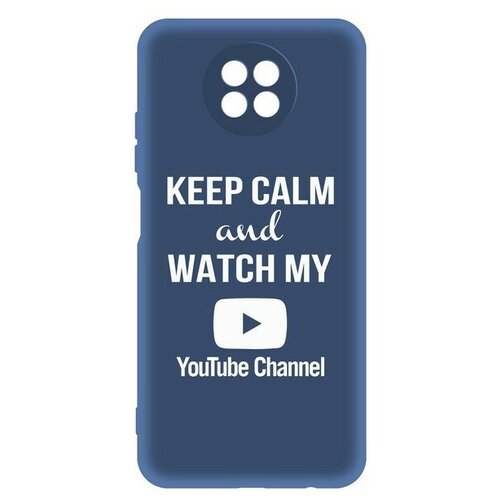 Чехол-накладка Krutoff Silicone Case YouTube для Xiaomi Redmi Note 9T (синий) чехол накладка krutoff silicone case youtube для xiaomi redmi note 9 красный