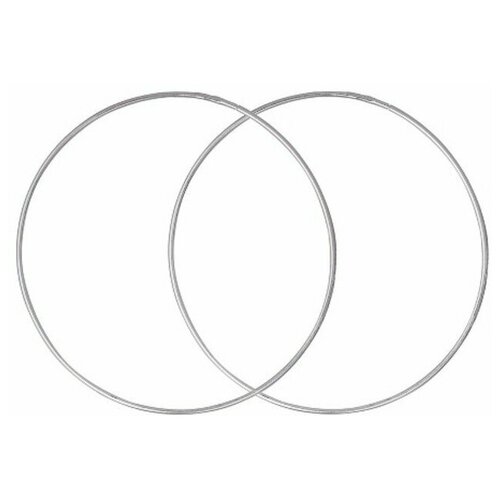 фото Серьги-кольца "крупные" d=5,3см, посеребрение барсоня