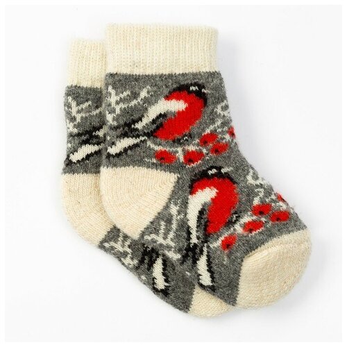 фото Носки стильная шерсть, размер 20, серый