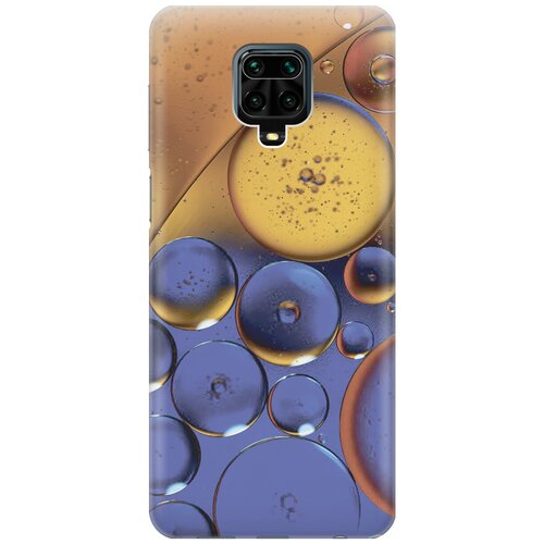 фото Силиконовый чехол на xiaomi redmi note 9s / note 9 pro / сяоми редми ноут 9 эс / ноут 9 про с принтом "сине-желтые пузырьки" gosso