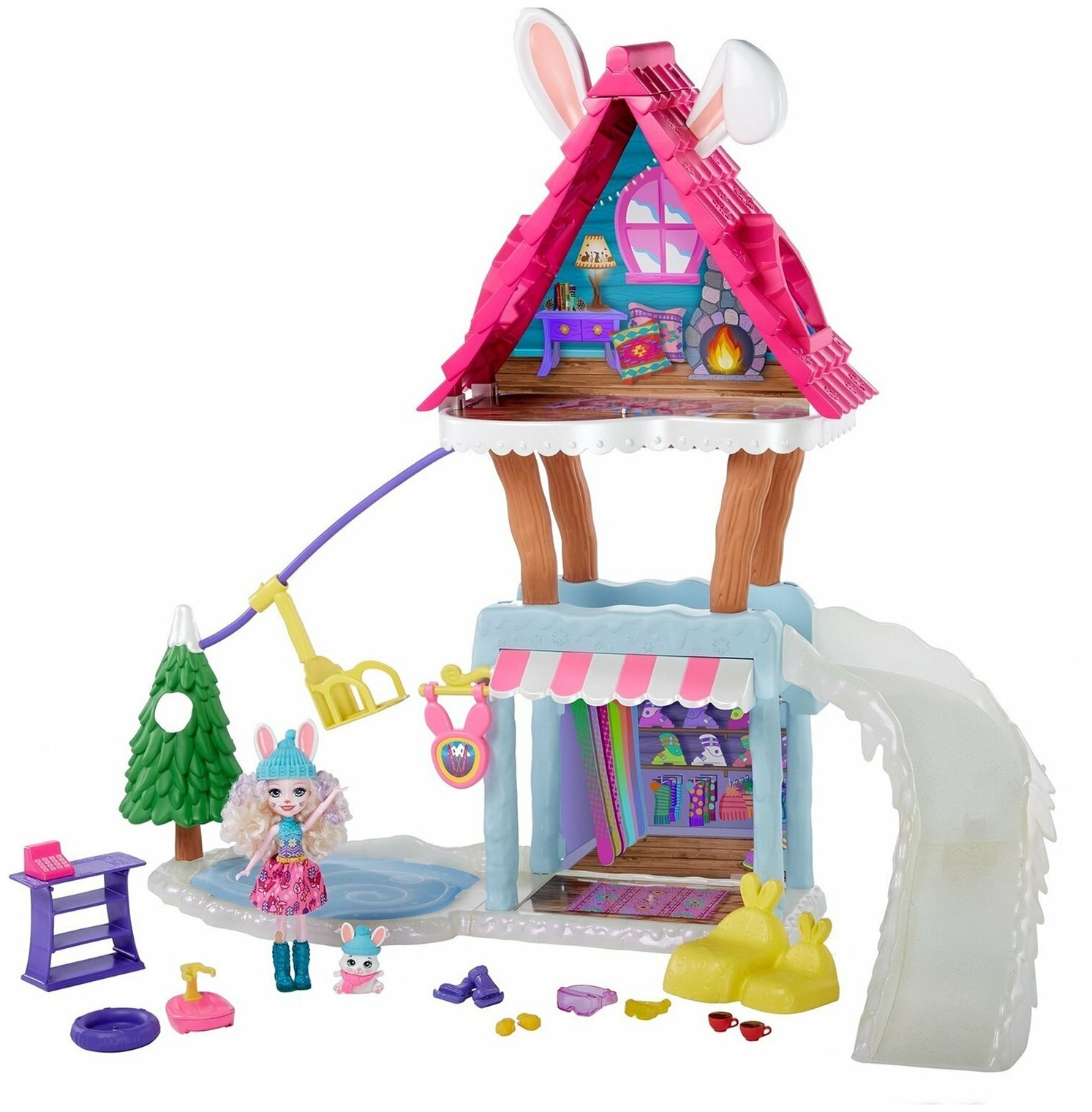 Mattel Enchantimals Игровой набор Шале в горах (Enchantimals Hoppin' Ski Chalet Playset)