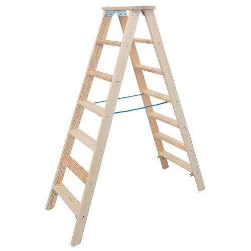 Стремянка деревянная эльбрус двусторонняя со ступенями 2х8