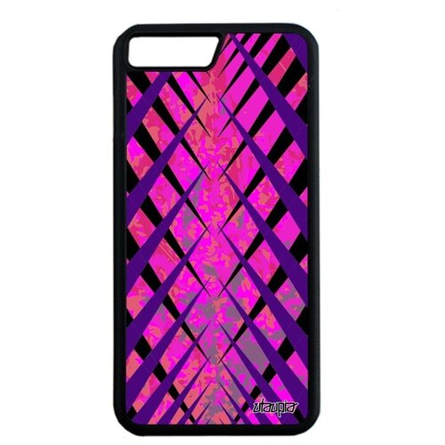 фото Качественный чехол на телефон // apple iphone 7 plus // "дизайн сталактит" ромб тартан, utaupia, фуксия