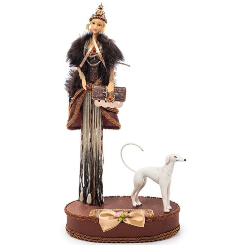 Держатель д/украшений Дама с собачкой (31*17*11см) FT-9670.
