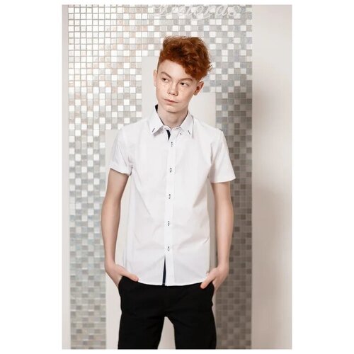 фото Рубашка deloras, размер 140 см, белый, c71226s-1