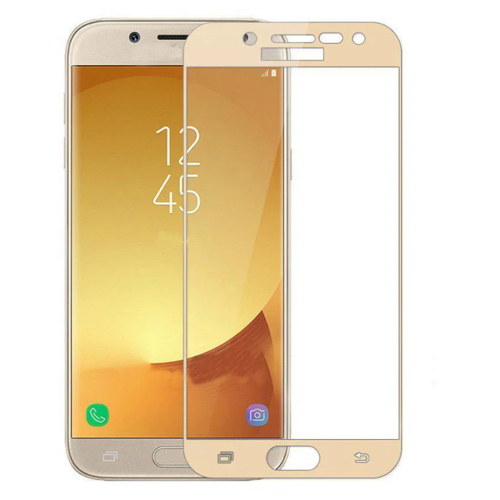 Защитное стекло на Samsung J330FN, Galaxy J3 (2017), 3D, золотой