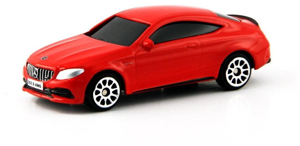 Машинка металлическая Uni-Fortune RMZ City 1:64 Mercedes-Benz C63 S AMG Coupe 2019 (цвет красный)