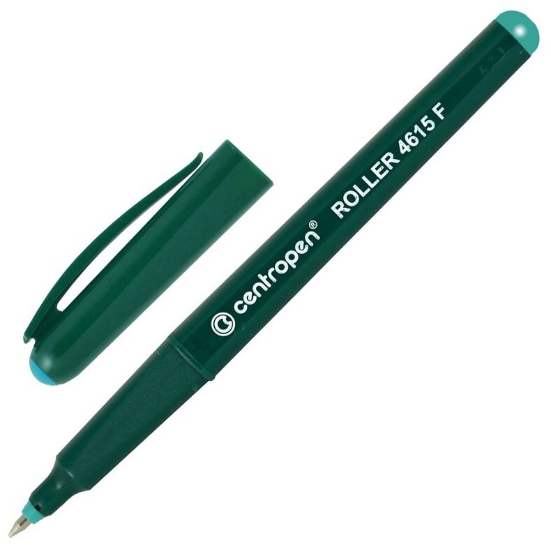 Ручка-роллер CENTROPEN, зеленая, трехгранная, корпус зеленый, узел 0,5 мм, линия письма 0,3 мм, 4615, 3 4615 0110 (арт. 142310)