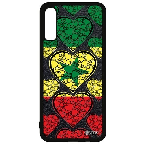 фото Защитный чехол для мобильного // samsung galaxy a70 // "флаг сенегала с сердцем" любовь дизайн, utaupia, цветной