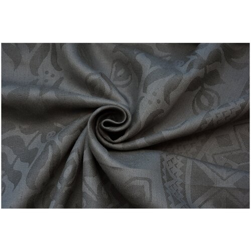 Ткань льняная жаккардовая серая