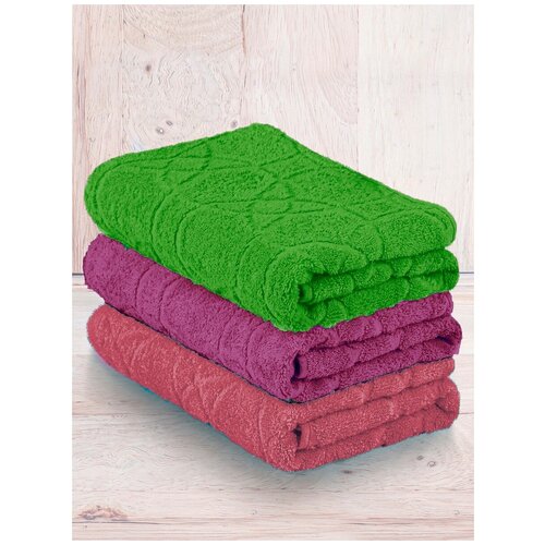 фото Набор махровых полотенец yasmin 3шт(50*100) туркмения