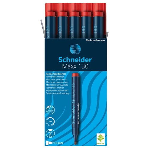 фото Schneider набор перманентных маркеров maxx 130 113002, 10 шт., красный
