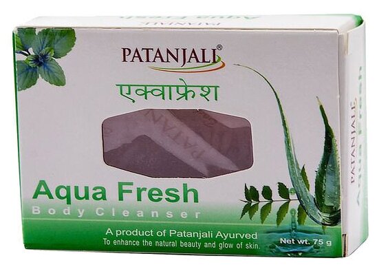 Аюрведическое мыло Аква Фрэш (ayurvedic soap) Patanjali | Патанджали 75г