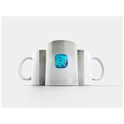 фото Кружка "игральная кость, синий, счастье" 320 мл lotsprints