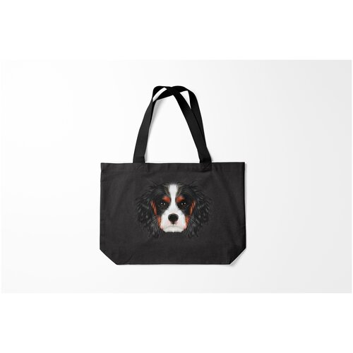 фото Сумка-шоппер / 46х35 см / собаки / кавалер кинг чарльз спаниель cavalier king charles burnettie