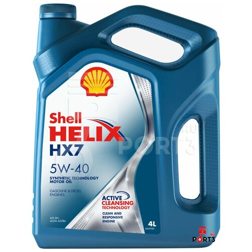 фото Shell масло моторное полусинтетическое helix hx7 5w-40, 4л