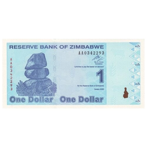 Зимбабве 1 доллар 2009 г (Зимбабвийская деревня) UNC