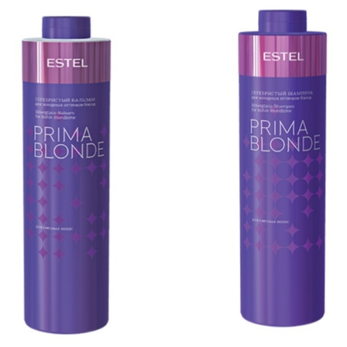 Эстель Prima Blonde серебристый шампунь+серебристый бальзам бальзам blonde