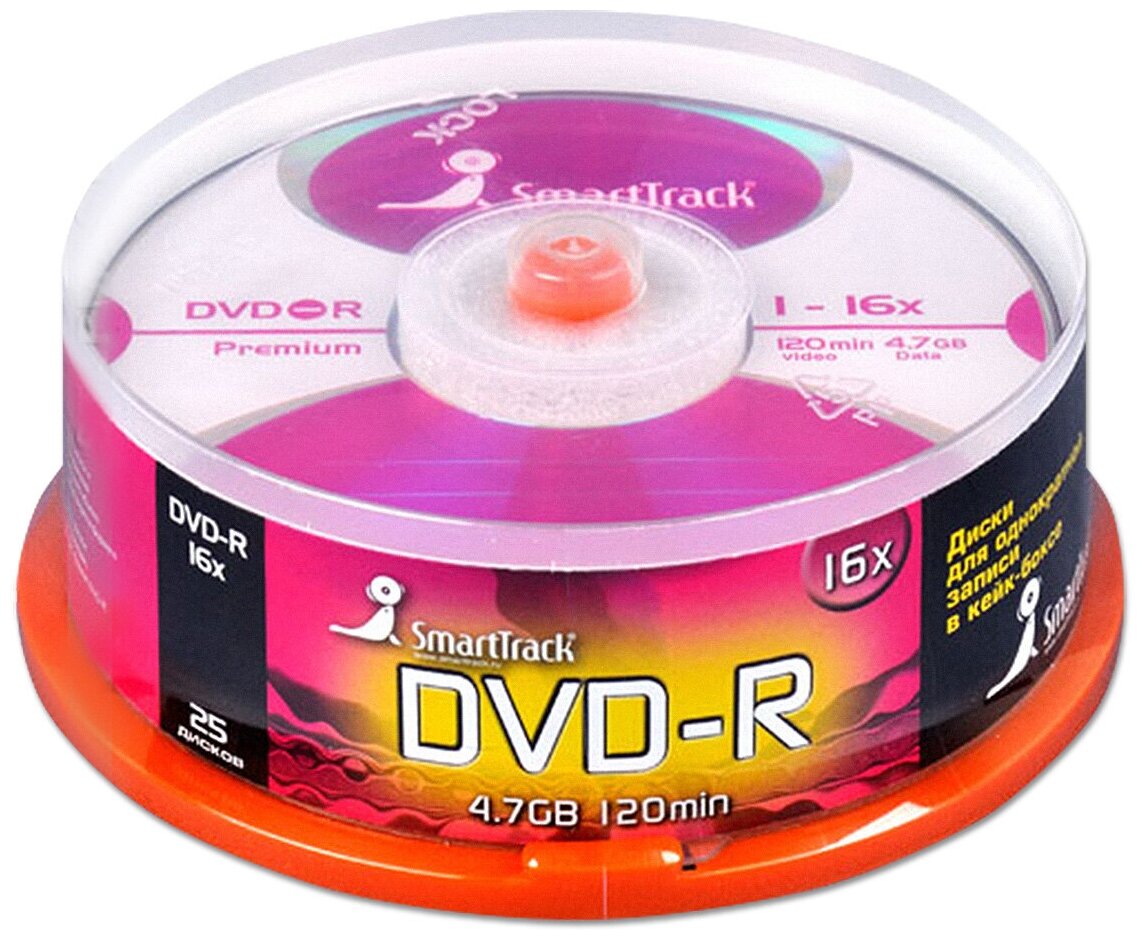 Диск SmartTrack DVD-R 4,7Gb 16x cake, упаковка 10 шт.