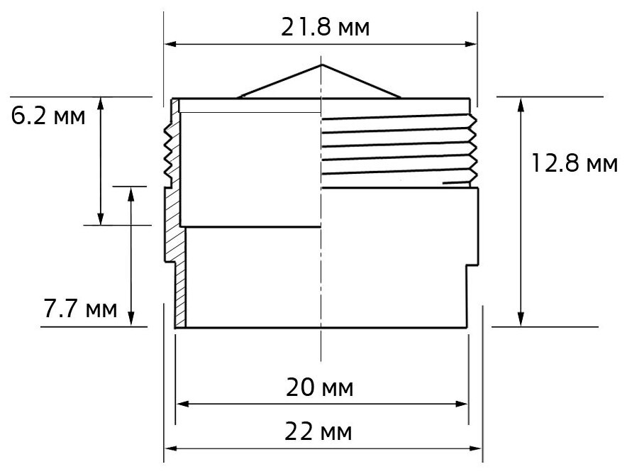Аэратор с наружной резьбой М22 (4л/мин) - фотография № 3
