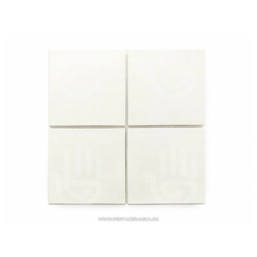 Плитка квадрат 15х15 см - Глянцевый белый, м2