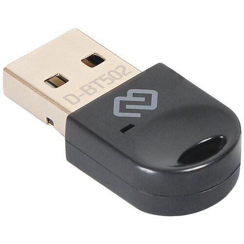 Bluetooth адаптер DIGMA D-BT502, черный адаптер usb buro bu bt502 bt5 0 edr class 1 5 20м черный