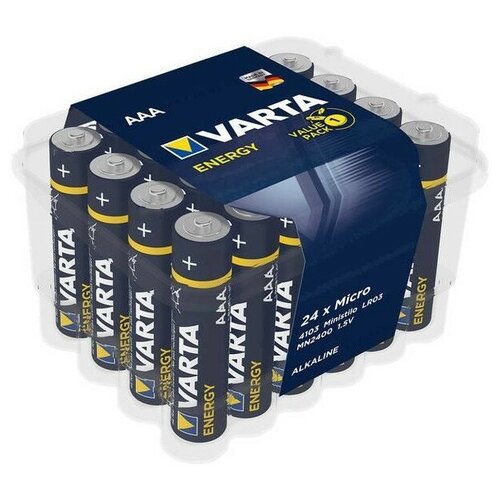 Батарейка VARTA ENERGY 4103 LR03 AAA, в упаковке 24 шт батарейка varta energy aaa в упаковке 4 шт