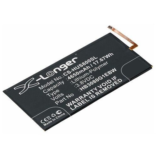 Аккумуляторная батарея Pitatel TPB-022 для планшета Huawei MediaPad M1, T1 8.0 S8-301U, S8-301L, S8-301W, S8-301WF, S8-701U, S8-701W (HB3080G1EBC, HB3080G1EBW) 4650mAh