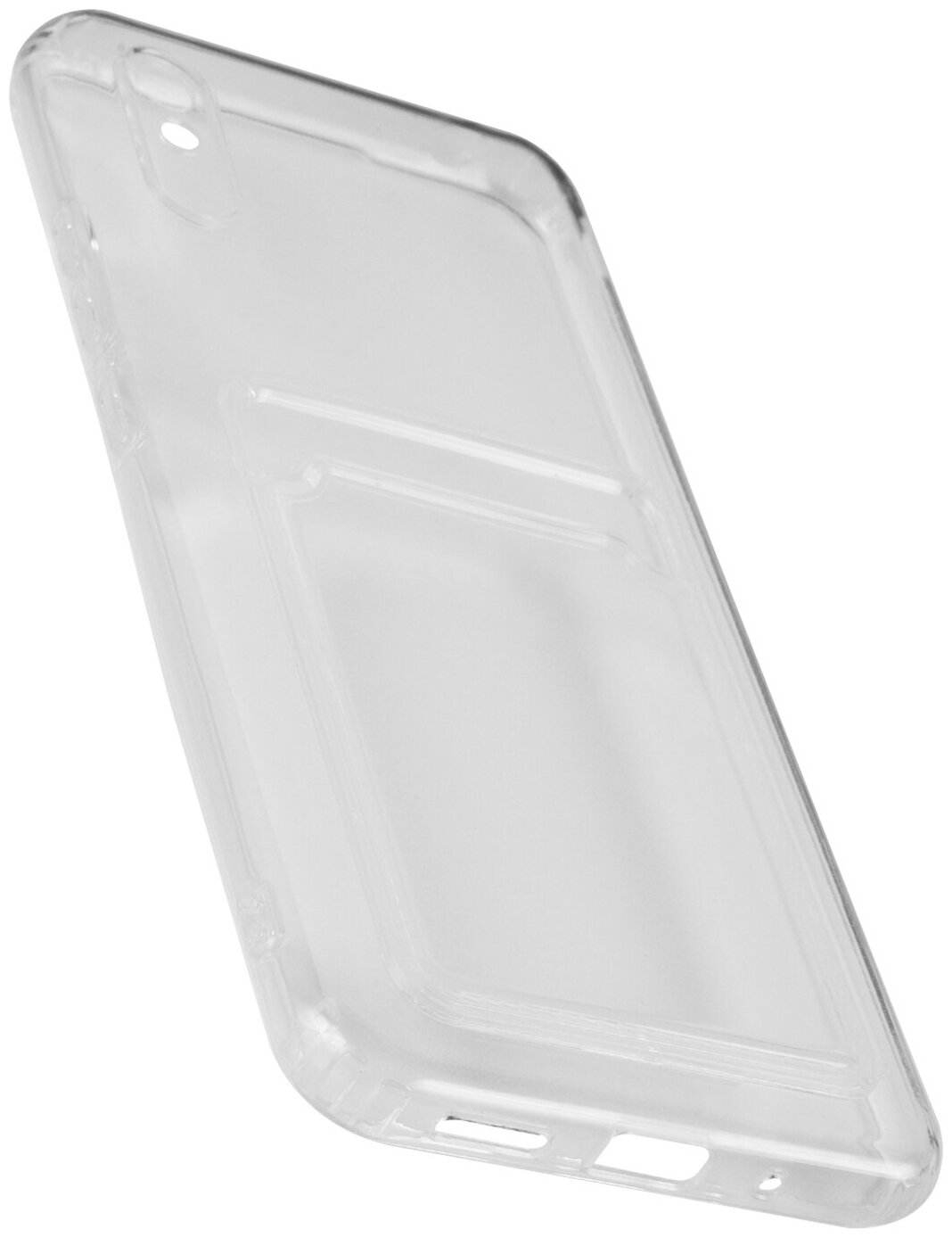 Чехол на Xiaomi Redmi 9A, с картхолдером прозрачный/силиконовая накладка