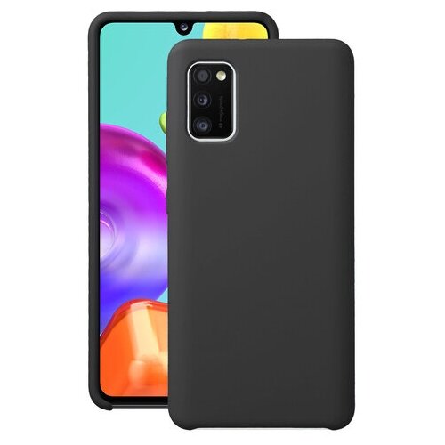 фото Чехол liquid silicone для samsung galaxy a41, черный, deppa 87592