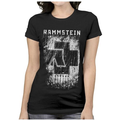 Футболка Design Heroes Rammstein Женская Черная 3XL