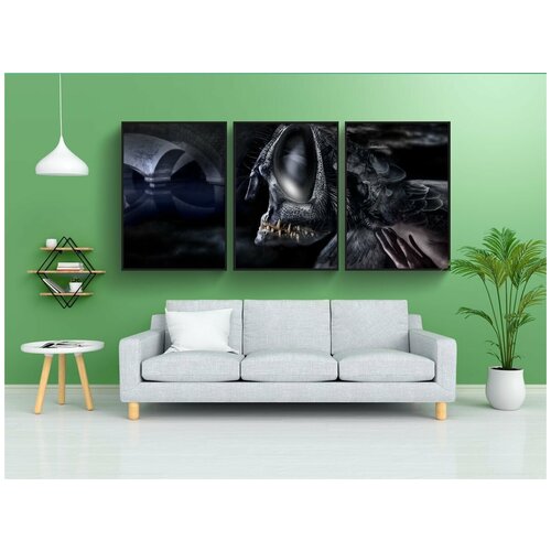 фото Набор модулных постеров для интерьера "странный, задний план, страшный" 60x90 см. в тубусе, без рамки lotsprints