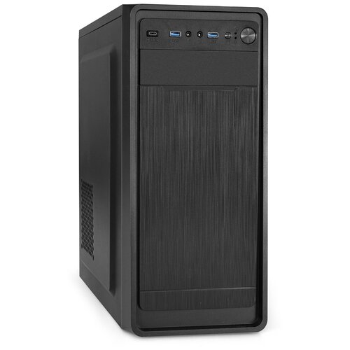 Корпус Miditower ExeGate XP-332UC-XP600 (ATX, XP600 с вент. 12см, 2*USB3.0+1*TypeC, аудио, черный) корпус miditower exegate xp 401 xp400 atx бп xp400 с вент 12см 2 usb аудио черный ex283731rus