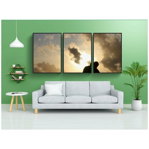 фото Набор модулных постеров для интерьера "человек, веселье, прыгать" 60x90 см. в тубусе, без рамки lotsprints