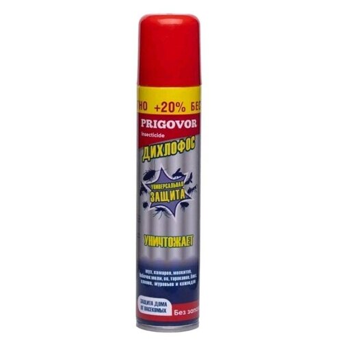 PRIGOVOR Дихлофос средство инсектицидное 190мл+20% бесплатно универсал без запаха