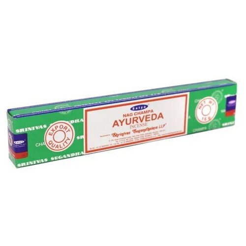 Благовония Satya Nag Champa AYURVEDA (Аюверда) 15г, 12 палочек благовония satya nag champa ayurveda аюверда 15г 12 палочек