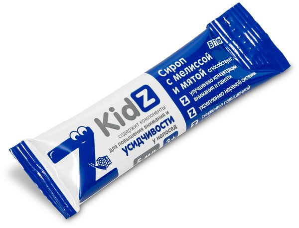 KidZ сироп с мелиссой и мятой стик, 170 г, 20 шт., мятный