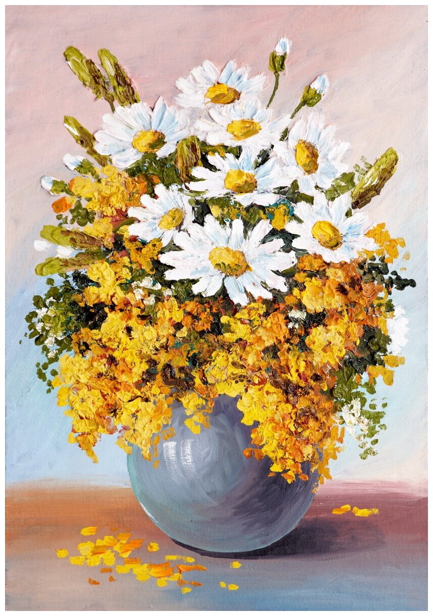 Постер на холсте Цветы в вазе №9 40см. x 57см.