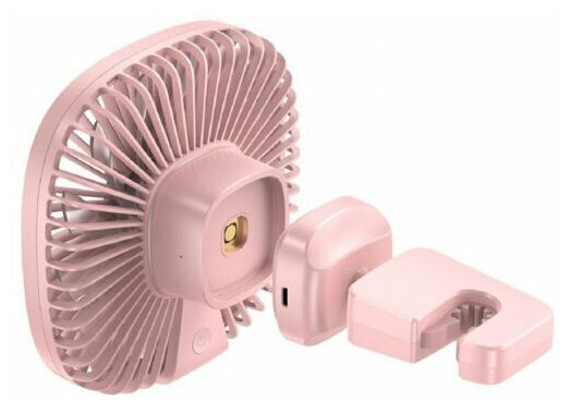 Автомобильный вентилятор на подголовник Baseus Natural Wind Magnetic Rear Seat Fan - Розовый (CXZR-04) - фотография № 5