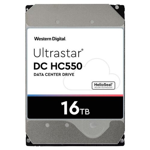 Жесткий диск 16 Тб Western Digital HC550 (0F38357) 3.5, SAS, 7200 об/мин жесткий диск 3 5 western digital wd red plus 14 тб sata iii 512 mb 7200 rpm wd140efgx