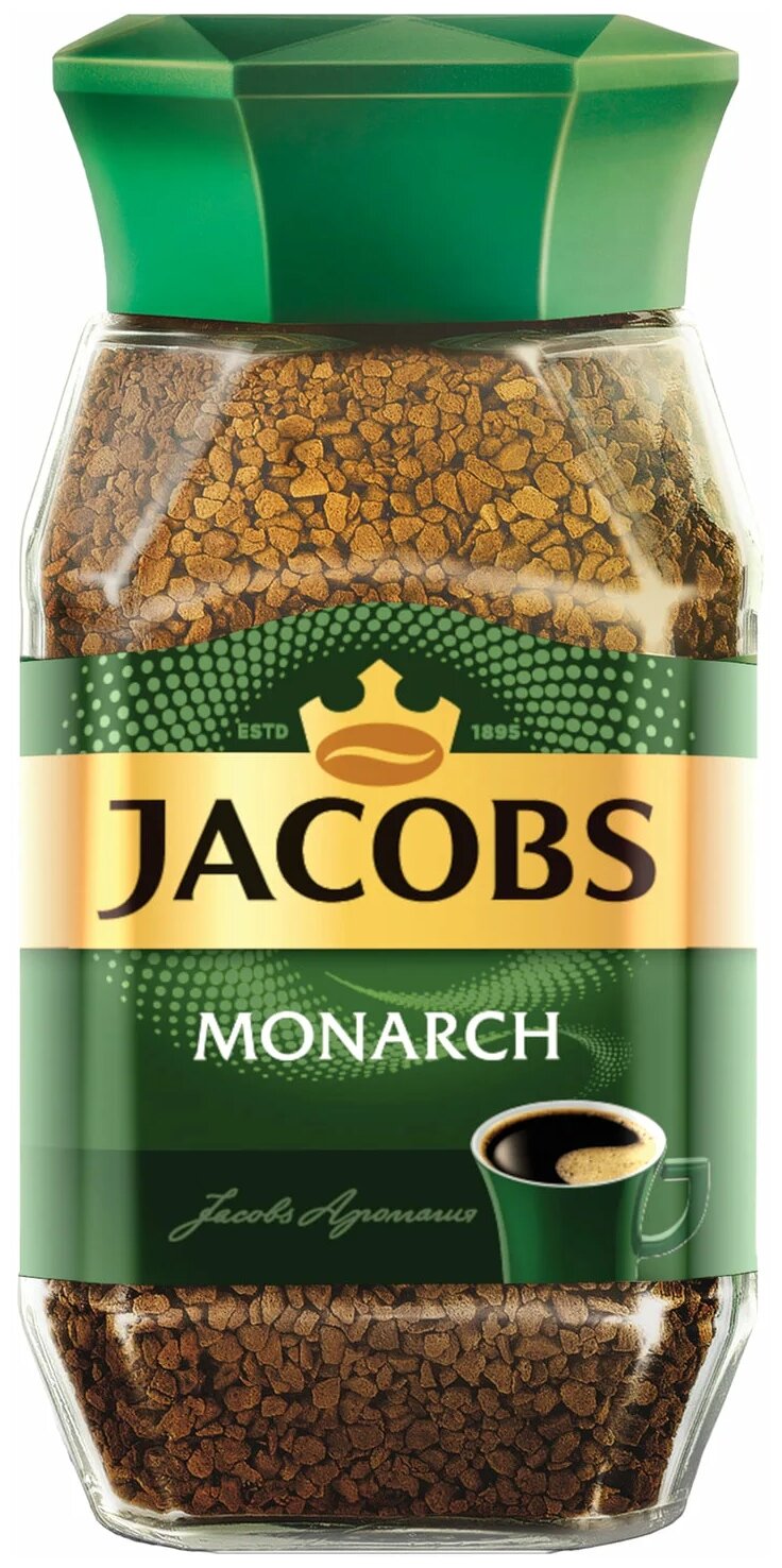 Кофе растворимый Jacobs Monarch, стеклянная банка, 2 уп. по 190 г - фотография № 5