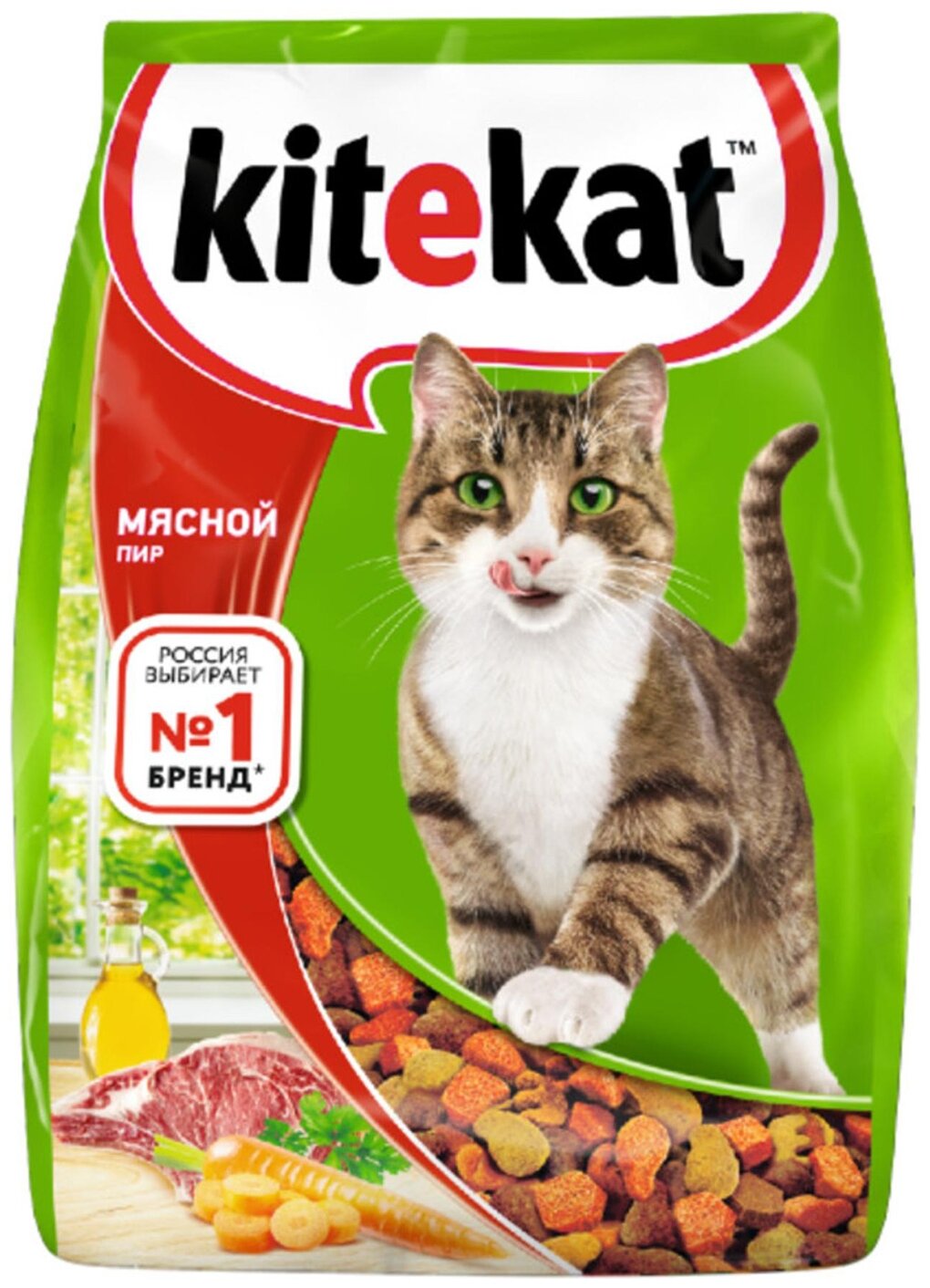 Сухой корм для кошек Kitekat Мясной Пир