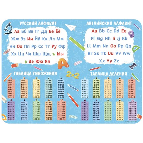 алфавит английский настольное детское издание Настольное покрытие для лепки. Начальная школа. 43х32 см. геодом