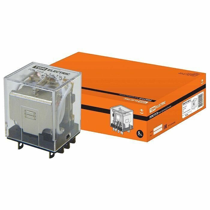 фото Реле промежуточное РЭК77/3 (3 группы переключающих контактов, 10А, 24В, DC, IP40)